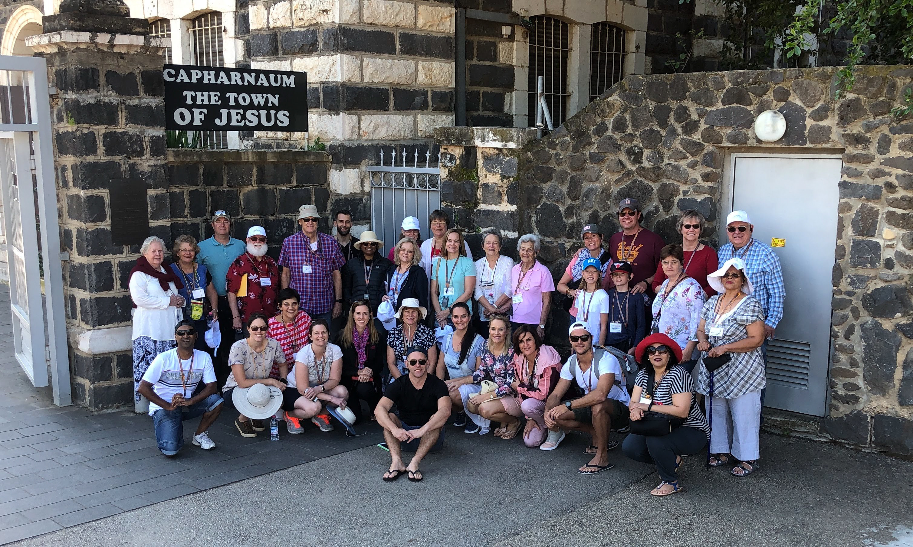 Israel tour group visiting Capernaum