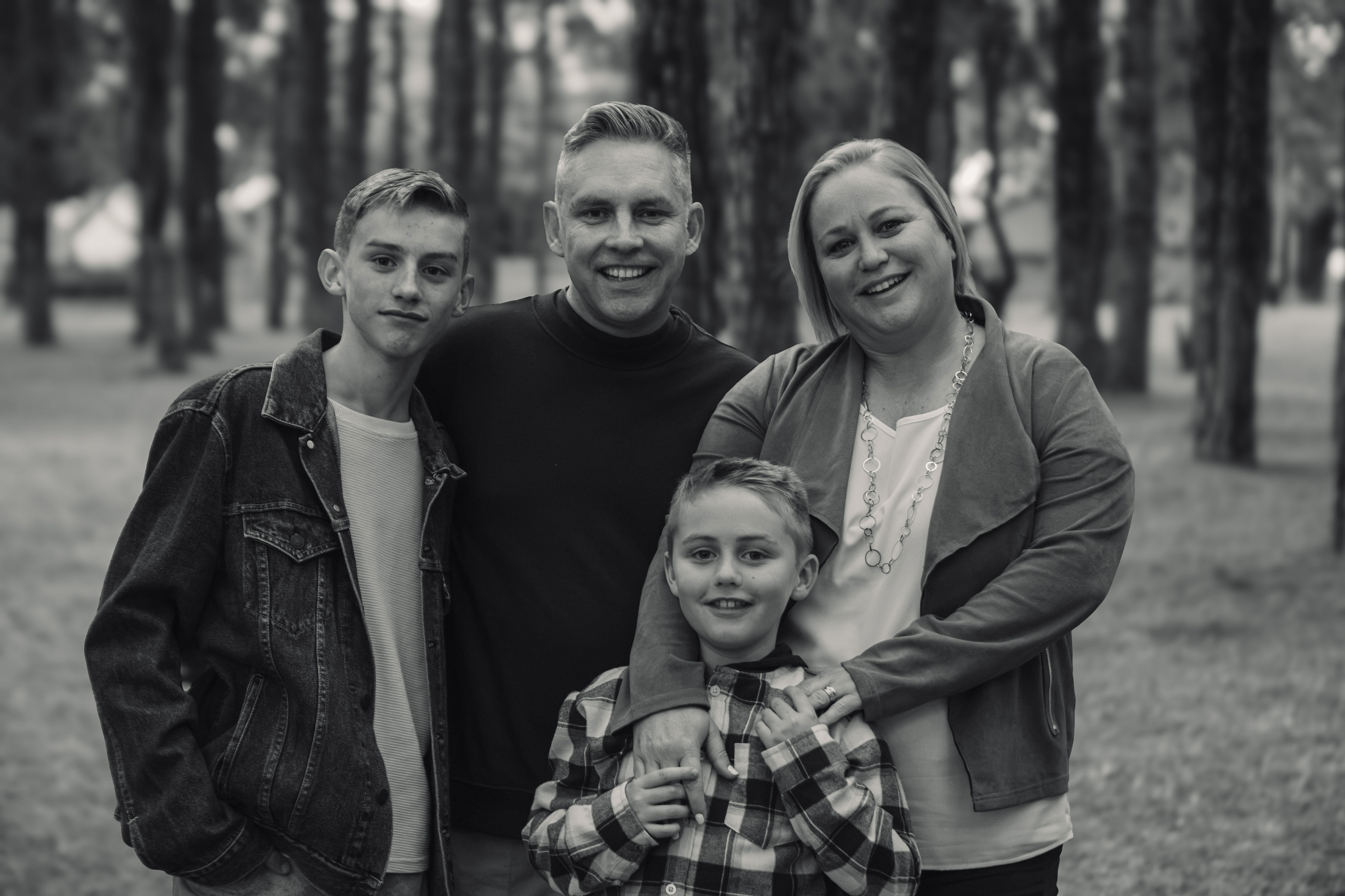 Mark Paul with his family